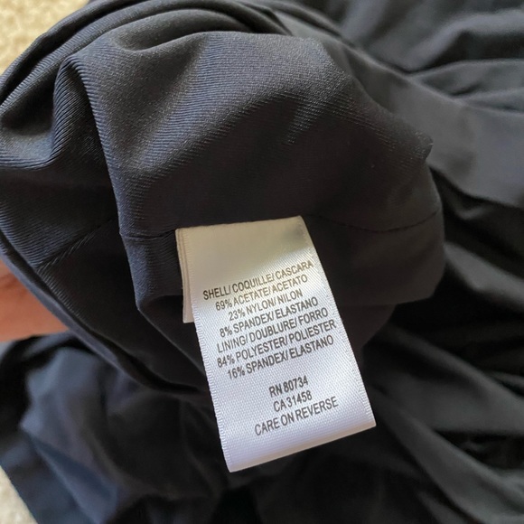 BCBGMaxAzria Navy Bubble Hem Halter Dress Size S - Picture 7 of 8